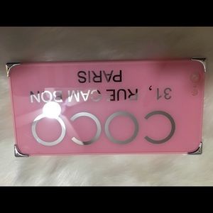 Pink and silver IPhone 6S Plus case